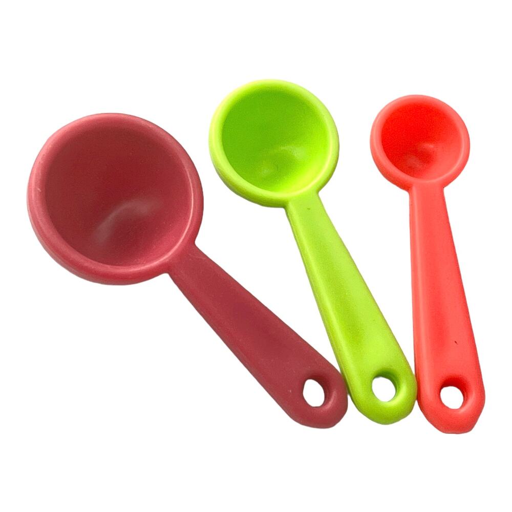 American Girl 3 Measuring Spoons Restaurant Cook Kitchen Baking Food Accessories